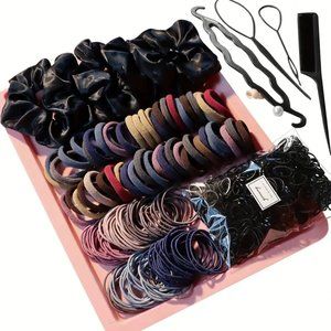 755pcs Hair Accessories For Woman Set Seamless Ponytail Holders Variety Hair